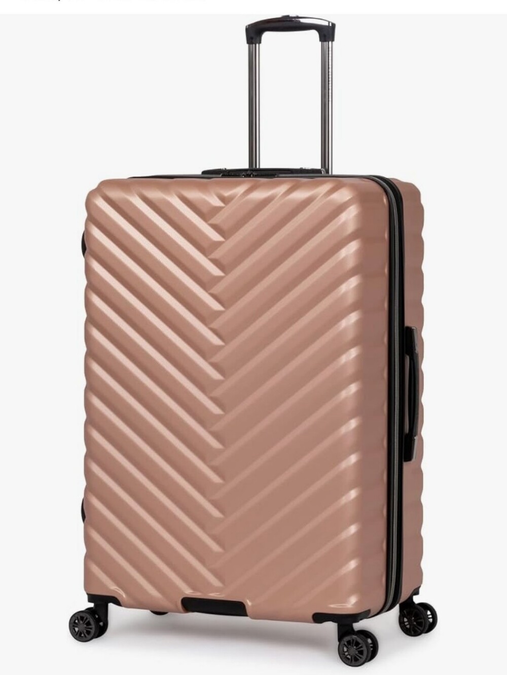 Kenneth Cole Expandable Spinner Luggage, Rose Gold, 28-Inch Checked
